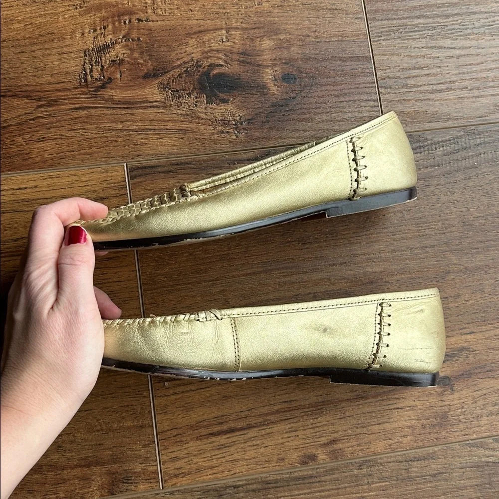 Vintage Mootsies Tootsies Gold Loafers | Vintage Gold Loafers | Gold Shoes
